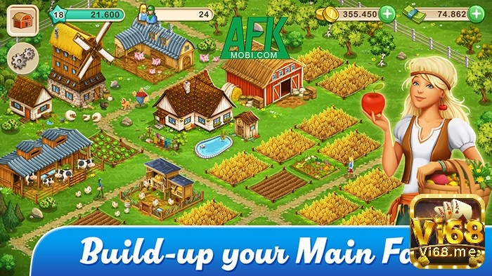 Game chơi mô phỏng nông trại và xây dựng tập trung quản lý, phát triển trang trại hoặc xây dựng các công trình, thành phố