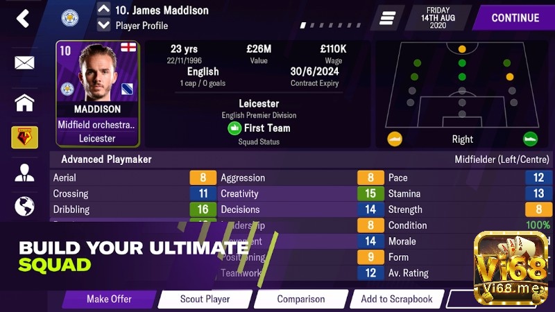 Game bóng đá online Football Manager cho phép bạn quản lý đội bóng chi tiết như huấn luyện viên thực thụ