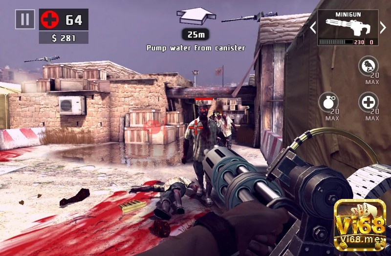 Đấu súng đã tay chống zombie trong Dead Trigger 2
