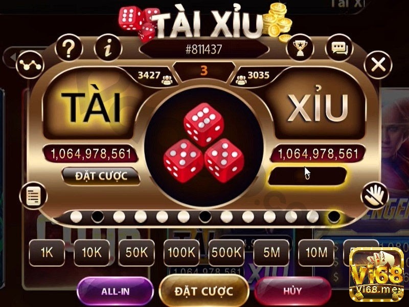 Tài xỉu là game đặt cược dựa trên dự đoán tổng 3 viên xúc xắc sau khi lắc