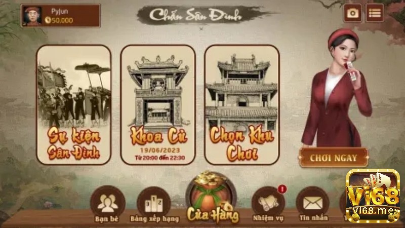 Không khí thi đấu sôi động trên Sân Đình – cộng đồng game đánh chắn online đông đảo và lâu đời nhất.